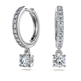 Eternity Drop-øredobber med laboratoriedyrkede diamanter 0,7 karat totalt, rund form, 14K hvitt gull