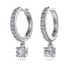 Eternity Drop-øredobber med laboratoriedyrkede diamanter 0,7 karat totalt, rund form, 14K hvitt gull