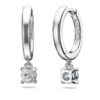 Eternity Drop-øredobber med laboratoriedyrkede diamanter 0,7 karat totalt, rund form, 14K hvitt gull
