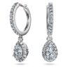 Eternity Drop-øredobber med laboratoriedyrkede diamanter på totalt 1,25 karat, pæreform, 14K hvitt gull Eternity Drop-øredobber med laboratoriedyrkede diamanter på totalt 1,25 karat, pæreform, 14K hvitt gull