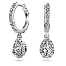 Eternity Drop-øredobber med laboratoriedyrkede diamanter på totalt 1,25 karat, pæreform, 14K hvitt gull