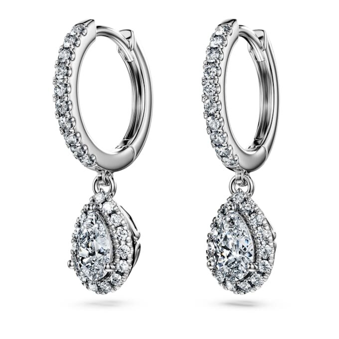 Eternity Drop-øredobber med laboratoriedyrkede diamanter på totalt 1,25 karat, pæreform, 14K hvitt gull Eternity Drop-øredobber med laboratoriedyrkede diamanter på totalt 1,25 karat, pæreform, 14K hvitt gull