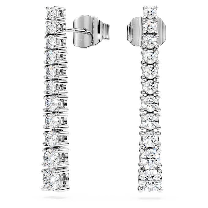 Eternity-dråpeøredobber med laboratoriedyrkede diamanter, 1,3 karat totalt, rund form, 14K hvitt gull Eternity-dråpeøredobber med laboratoriedyrkede diamanter, 1,3 karat totalt, rund form, 14K hvitt gull