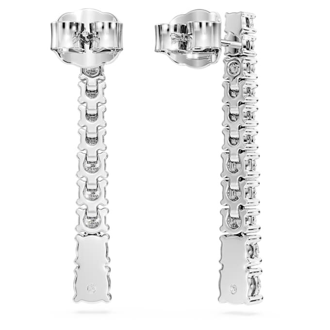 Eternity-dråpeøredobber med laboratoriedyrkede diamanter, 1,3 karat totalt, rund form, 14K hvitt gull Eternity-dråpeøredobber med laboratoriedyrkede diamanter, 1,3 karat totalt, rund form, 14K hvitt gull
