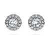 Eternity Halo-øredobber med laboratoriedyrkede diamanter på totalt 0,75 karat, rund form, 14K hvitt gull