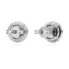 Eternity Halo-øredobber med laboratoriedyrkede diamanter, totalt 2 karat, rund form, 14K hvitt gull