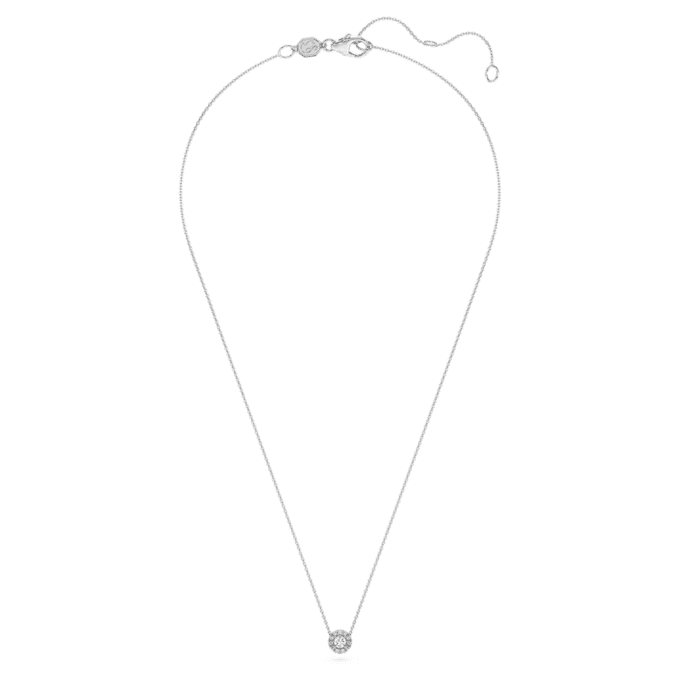 Eternity Halo solitaire-anheng, laboratoriedyrkede diamanter 0,23 karat totalt, rund form, sterlingsølv Eternity Halo solitaire-anheng, laboratoriedyrkede diamanter 0,23 karat totalt, rund form, sterlingsølv