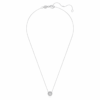 Eternity Halo solitaire-anheng med laboratoriedyrkede diamanter 0,59 karat totalt, rund form, 14K hvitt gull