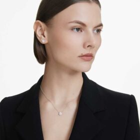 Eternity Halo-øredobber med laboratoriedyrkede diamanter på totalt 0,75 karat, rund form, 14K hvitt gull