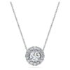 Eternity Halo solitaire-anheng med laboratoriedyrkede diamanter, 1 karat totalt, rund form, 14K hvitt gull Eternity Halo solitaire-anheng med laboratoriedyrkede diamanter, 1 karat totalt, rund form, 14K hvitt gull
