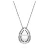 Eternity Halo Solitaire-anheng med laboratoriedyrkede diamanter, totalt 1 karat, pæreform, 14K hvitt gull