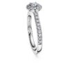 Eternity Halo-solitaire-ring med laboratoriedyrkede diamanter, 0,45 karat totalt, rund form, sterlingsølv Eternity Halo-solitaire-ring med laboratoriedyrkede diamanter, 0,45 karat totalt, rund form, sterlingsølv