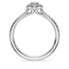 Eternity Halo-solitaire-ring med laboratoriedyrkede diamanter, 0,45 karat totalt, rund form, sterlingsølv Eternity Halo-solitaire-ring med laboratoriedyrkede diamanter, 0,45 karat totalt, rund form, sterlingsølv