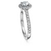 Eternity Halo solitaire-ring med laboratoriedyrkede diamanter på totalt 0,8 karat, rund form, 14K hvitt gull Eternity Halo solitaire-ring med laboratoriedyrkede diamanter på totalt 0,8 karat, rund form, 14K hvitt gull