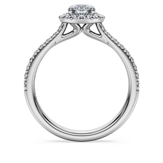 Eternity Halo solitaire-ring med laboratoriedyrkede diamanter på totalt 0,8 karat, rund form, 14K hvitt gull Eternity Halo solitaire-ring med laboratoriedyrkede diamanter på totalt 0,8 karat, rund form, 14K hvitt gull