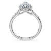 Eternity Halo solitaire-ring med laboratoriedyrkede diamanter på totalt 1,3 karat, pæreform, 14K hvitt gull Eternity Halo solitaire-ring med laboratoriedyrkede diamanter på totalt 1,3 karat, pæreform, 14K hvitt gull