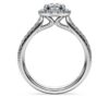 Eternity Halo solitaire-ring med laboratoriedyrkede diamanter på totalt 1,33 karat, rund form, 14K hvitt gull