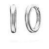 Eternity Hoop-øredobber med laboratoriedyrkede diamanter, 0,1 karat totalt, rund form, små, 14K hvitt gull