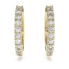 Eternity-hoop-øredobber med laboratoriedyrkede diamanter, totalt 0,5 karat, rund form, 14K gult gull Eternity-hoop-øredobber med laboratoriedyrkede diamanter, totalt 0,5 karat, rund form, 14K gult gull