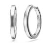 Eternity Hoop-øredobber med laboratoriedyrkede diamanter, totalt 0,56 karat, rund form, sterlingsølv