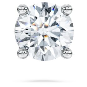 Eternity-øredobber med laboratoriedyrkede diamanter 0,5 karat totalt, enkelt, rund form, 14K hvitt gull