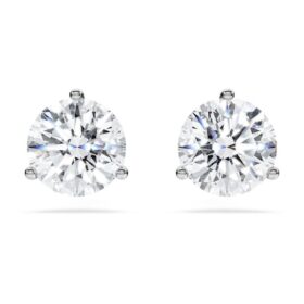 Eternity-øredobber med laboratoriedyrkede diamanter, totalt 2,0 karat, rund form, 14K hvitt gull