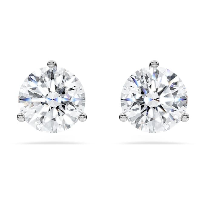 Eternity-øredobber med laboratoriedyrkede diamanter, totalt 2,0 karat, rund form, 14K hvitt gull Eternity-øredobber med laboratoriedyrkede diamanter, totalt 2,0 karat, rund form, 14K hvitt gull