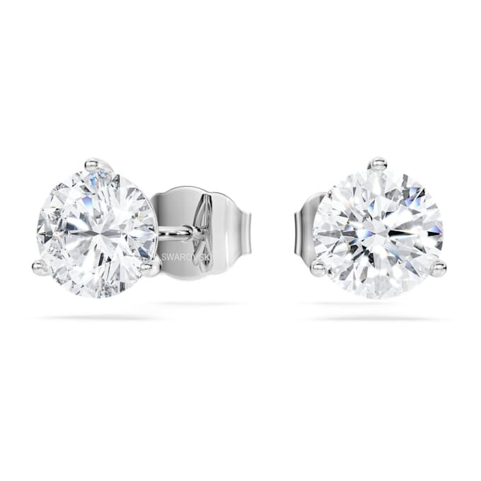 Eternity-øredobber med laboratoriedyrkede diamanter, totalt 2,0 karat, rund form, 14K hvitt gull Eternity-øredobber med laboratoriedyrkede diamanter, totalt 2,0 karat, rund form, 14K hvitt gull