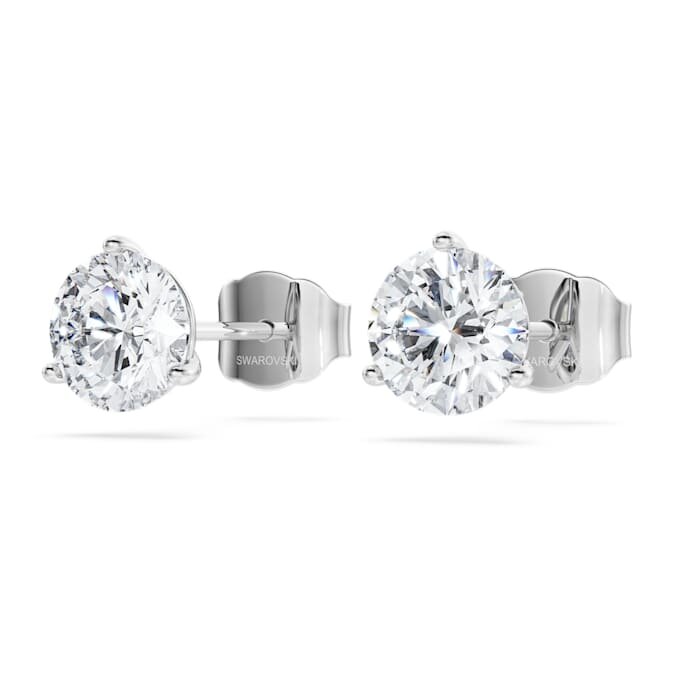 Eternity-øredobber med laboratoriedyrkede diamanter, totalt 2,0 karat, rund form, 14K hvitt gull Eternity-øredobber med laboratoriedyrkede diamanter, totalt 2,0 karat, rund form, 14K hvitt gull