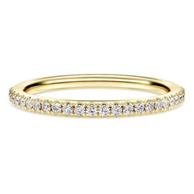 Eternity-ring med laboratoriedyrkede diamanter 0,2 karat totalt, rund form, 14K gult gull Eternity-ring med laboratoriedyrkede diamanter 0,2 karat totalt, rund form, 14K gult gull