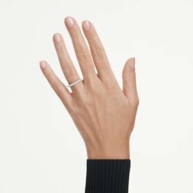 Eternity-ring med laboratoriedyrkede diamanter 0,4 karat totalt, rund form, 14K hvitt gull Eternity-ring med laboratoriedyrkede diamanter 0,4 karat totalt, rund form, 14K hvitt gull