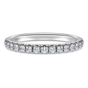 Eternity-ring med laboratoriedyrkede diamanter 0,4 karat totalt, rund form, 14K hvitt gull Eternity-ring med laboratoriedyrkede diamanter 0,4 karat totalt, rund form, 14K hvitt gull