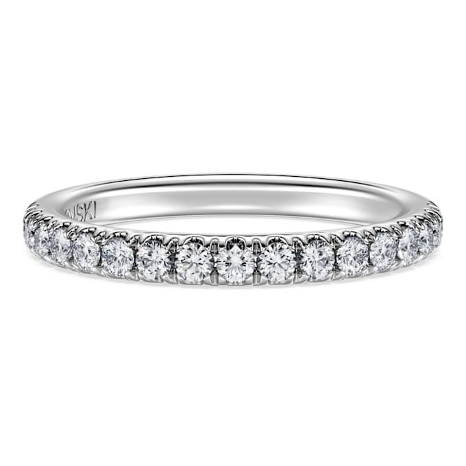 Eternity-ring med laboratoriedyrkede diamanter 0,4 karat totalt, rund form, 14K hvitt gull Eternity-ring med laboratoriedyrkede diamanter 0,4 karat totalt, rund form, 14K hvitt gull