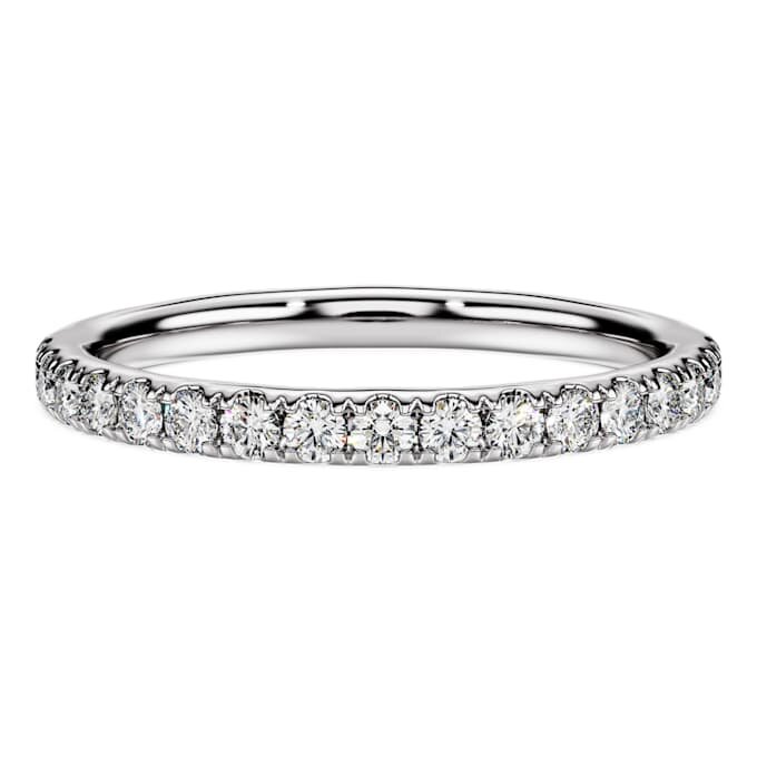 Eternity-ring med laboratoriedyrkede diamanter på totalt 0,4 karat, rund form, sterlingsølv Eternity-ring med laboratoriedyrkede diamanter på totalt 0,4 karat, rund form, sterlingsølv