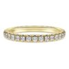 Eternity-ring med laboratoriedyrkede diamanter, totalt 0,4 karat, rund form, 14K gult gull