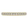 Eternity-ring med laboratoriedyrkede diamanter, totalt 0,4 karat, rund form, 14K gult gull