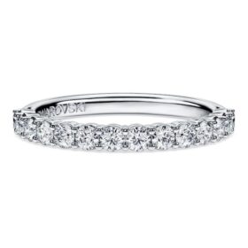 Eternity-ring med laboratoriedyrkede diamanter, totalt 0,5 karat, rund form, 14K hvitt gull Eternity-ring med laboratoriedyrkede diamanter, totalt 0,5 karat, rund form, 14K hvitt gull