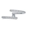 Eternity-ring med åpent bånd, laboratoriedyrkede diamanter 0,2 karat totalt, rund form, 14K hvitt gull Eternity-ring med åpent bånd, laboratoriedyrkede diamanter 0,2 karat totalt, rund form, 14K hvitt gull