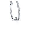 Eternity-ring med åpent bånd, laboratoriedyrkede diamanter 0,2 karat totalt, rund form, 14K hvitt gull Eternity-ring med åpent bånd, laboratoriedyrkede diamanter 0,2 karat totalt, rund form, 14K hvitt gull
