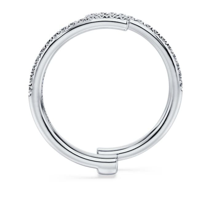 Eternity-ring med åpent bånd, laboratoriedyrkede diamanter 0,2 karat totalt, rund form, 14K hvitt gull Eternity-ring med åpent bånd, laboratoriedyrkede diamanter 0,2 karat totalt, rund form, 14K hvitt gull