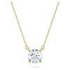 Eternity Solitaire-anheng med laboratoriedyrkede diamanter, 1 karat totalt, rund form, 14K gult gull