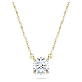 Eternity Solitaire-anheng med laboratoriedyrkede diamanter, 1 karat totalt, rund form, 14K gult gull Eternity Solitaire-anheng med laboratoriedyrkede diamanter, 1 karat totalt, rund form, 14K gult gull