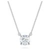 Eternity Solitaire-anheng med laboratoriedyrkede diamanter, 1 karat totalt, rund form, 14K hvitt gull