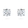 Eternity solitaire-øredobber med laboratoriedyrkede diamanter, 1 karat totalt, rund form, 14K hvitt gull
