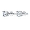 Eternity solitaire-øredobber med laboratoriedyrkede diamanter, 1 karat totalt, rund form, 14K hvitt gull