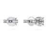 Eternity solitaire-øredobber med laboratoriedyrkede diamanter, 1 karat totalt, rund form, 14K hvitt gull