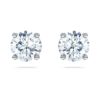 Eternity Solitaire-øredobber med laboratoriedyrkede diamanter, totalt 2 karat, rund form, 14K hvitt gull