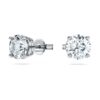 Eternity Solitaire-øredobber med laboratoriedyrkede diamanter, totalt 2 karat, rund form, 14K hvitt gull
