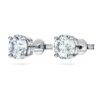 Eternity Solitaire-øredobber med laboratoriedyrkede diamanter, totalt 2 karat, rund form, 14K hvitt gull