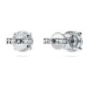 Eternity Solitaire-øredobber med laboratoriedyrkede diamanter, totalt 2 karat, rund form, 14K hvitt gull